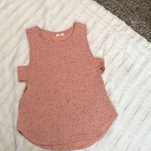 Woven Tank with Side Cut Outs